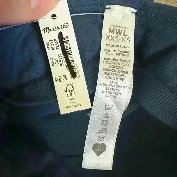 Madewell Seamless Halter Biker Unitard Blue Size XXS/XS - Picture 6 of 7